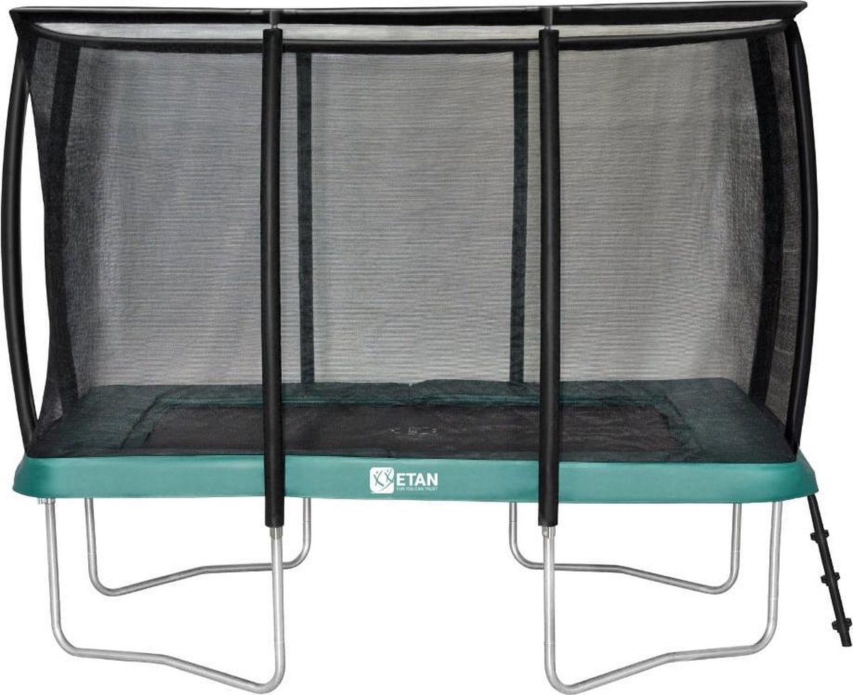 Trampoline Etan Premium Gold Combi Deluxe set - 281 x 201 cm - inc. Deluxe Veiligheidsnet - Groen - Rechthoekig