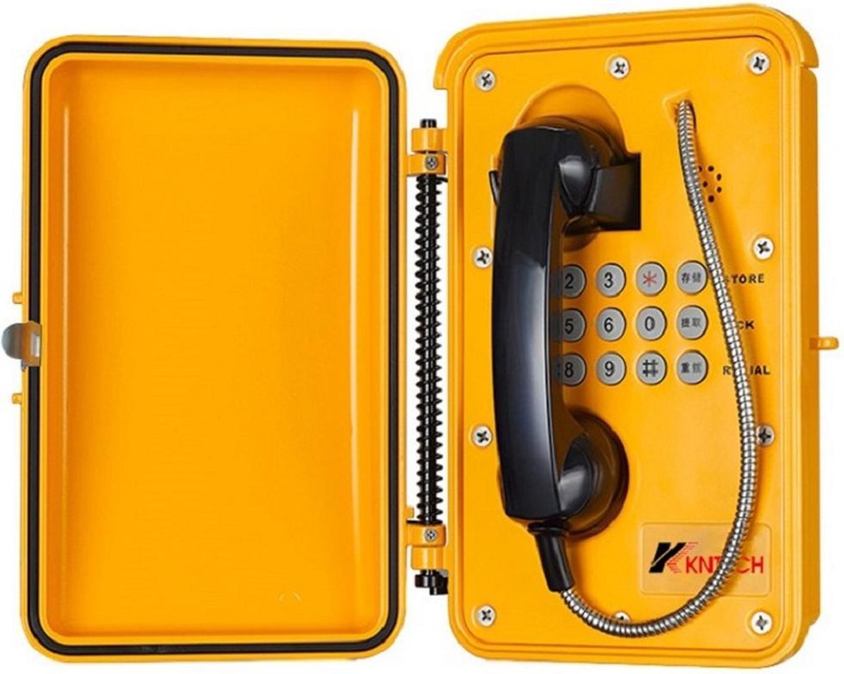 KOONTECH Waterdichte Industriële WANDTELEFOON met beschermdeur - IP66 - analoog- KNSP01T2S