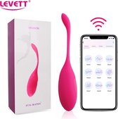 Levett® Dildo Vibrator Voor Vrouwen - Roos Seks Speeltje Voor Koppels - Met App - Vibrerend  Ei Op Afstandsbediening - sex toys couples - Seks spel - Sex Games