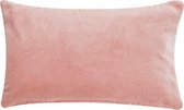 Hoyz | Velvet Wool Soft Roze Kussen | 30 X 50 | Sierkussen Voor Woonkamer Of Slaapkamer