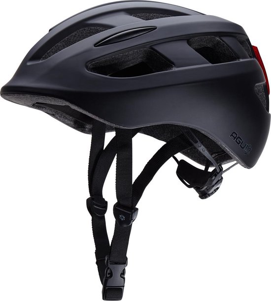 AGU Civick Fietshelm - Zwart - L/XL - incl. Led licht