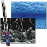 Aqua Nova - Aquarium - Achtergrondposter roots/water - 60 x 30 cm