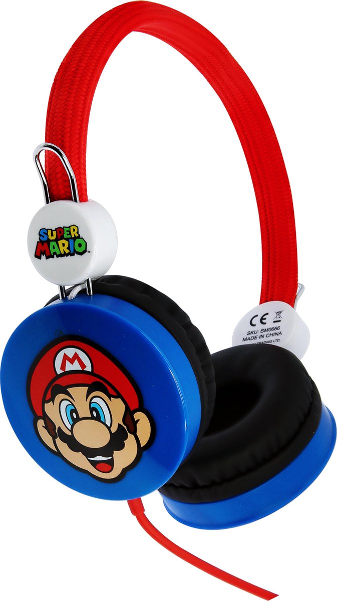 Super Mario - kinder koptelefoon - volumebegrenzing - verstelbaar (3-8j) - OTL Technologies