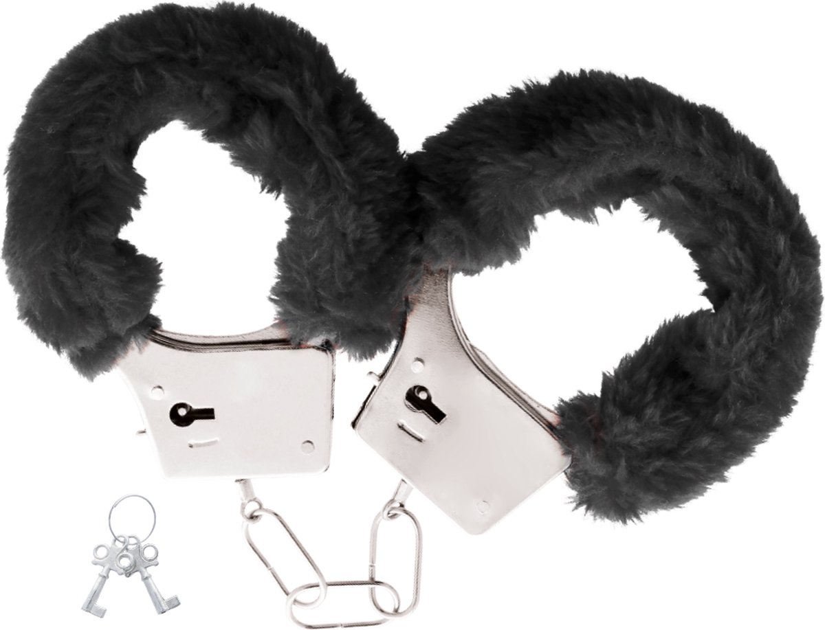 Goedkoopste Darkness Pleasure Furry Handcuffs - Handboeien - Zwart