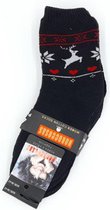 Kerstsokken rendier dames sokken multipack 4 paar katoenen sokken wintersokken warme sokken zwart 2x/lichtgrijs 2x maat 35-38