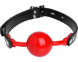 XR Brands - Master Series - The Hush Gag Silicone Comfort Ball Gag - Red