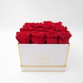 Longlife rozen - flowerbox - rode rozen - echte rozen - giftbox - cadeau voor vrouwen - geschenk