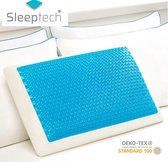 Sleeptech®  Traagschuim - NASA - Memory kussen - Ergnomische - CoolGel hoofdkussen Pillow 60x40x13 cm