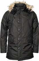 North 56-4 Parka - Herenjas - Winterjas - Maat L - Zwart - Fake Fur