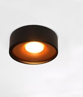 Artdelight - Plafondlamp Orlando - Zwart / Goud - LED 10W 2700K - IP20 - Dimbaar > spots verlichting led | plafonniere led zwart goud | led lamp | opbouwspot led