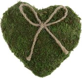 Hartvormig ringkussen van mos - trouwring - kussen - mos - groen - huwelijk - bruiloft