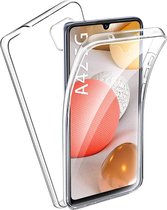 Samsung A42 5G Hoesje 360 en Screenprotector in 1 - Samsung Galaxy A42 Case 360 graden Transparant