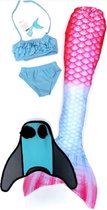 Zeemeerminstaart Set inlcusief monovin en bikini | Pastel maat 150