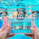 2 Stuks - Universele Mobiele Telefoon Hoes - Onder Water - Fluoriserend & 100% Waterdicht - Roze