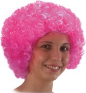 Carnival Toys Pruik Afro 32 Cm Synthetisch Roze One-size