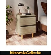luxe Scandinavische houten nachtkastjes set van 2 sonoma eiken - nachtkastje - 2 stuks - slaapkamer - industrieel - modern - meubels - Nieuwste Collectie