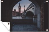 Tuindecoratie Londen - Engeland - Big Ben - 60x40 cm - Tuinposter - Tuindoek - Buitenposter