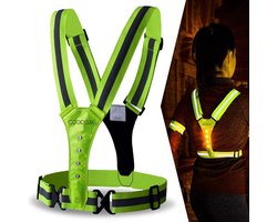 Goodlux hardloopvest met verlichting – Hardloophesje - Hardloop verlichting – Hardloop lampjes – Hardloop licht – Veiligheidshesje – Veiligheidsvest - Running Light - Wandel verlichting