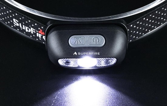 Koplamp Supfire HL05 met contactloze schakelaar-  USB -  220 lumen - 74m