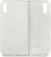 Coverzs Luxe Liquid Silicone case geschikt voor Apple iPhone Xr hoesje - Wit - Geschikt voor iPhone Xr case - Witte case - Beschermhoesje - Backcover hoesje - Wit
