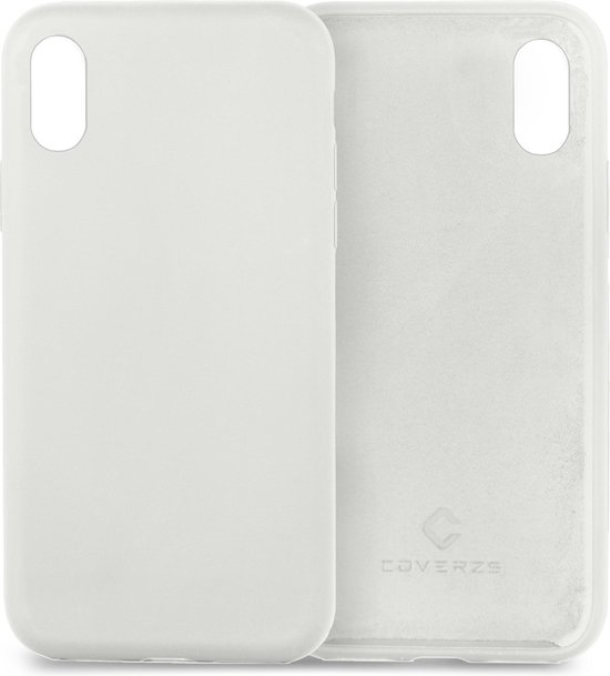 Coque en silicone liquide de Luxe Coverzs pour iPhone Xr - blanc | bol