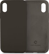 Coverzs Luxe Liquid Silicone case geschikt voor Apple iPhone Xr - donkergrijs