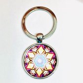 Sleutelhanger Glas - Mandala - Mandala sleutelhanger
