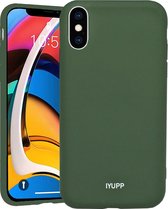 IYUPP Siliconen cover geschikt voor Apple iPhone X / XS Hoesje Groen