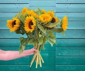 Zonnebloemen | Bloemenmaker - gele zonnebloemen - 10 stelen - 60 cm