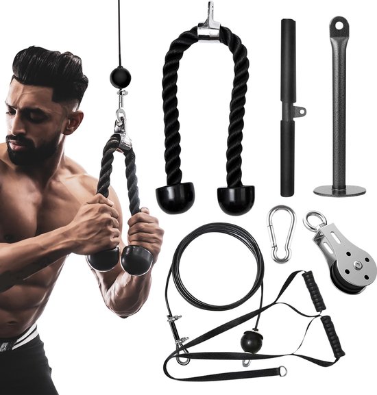 BrandsGood 10 Delige Fitness Kabelsysteem Set - Gewichten tot 150KG