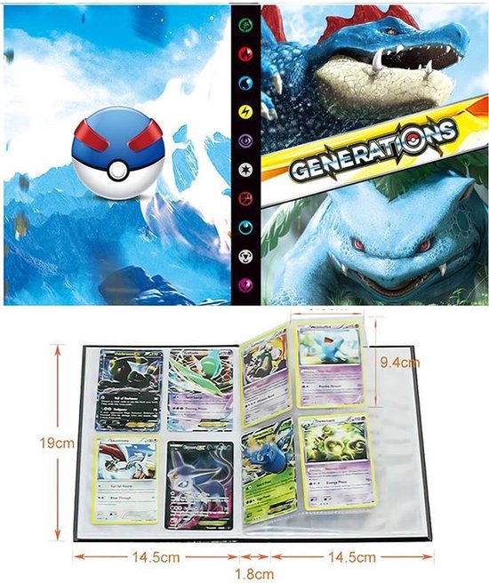 POKÉMON VERZAMELMAP 2021 240 KAARTEN IN COLLECTIE BOEK GAME KARAKTER MAP IN 17...