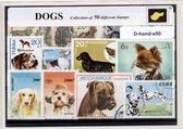 Honden – Luxe postzegel pakket (A6 formaat) : collectie van 50 verschillende postzegels van honden – kan als ansichtkaart in een A6 envelop - authentiek cadeau - kado tip - geschenk - kaart - huisdieren - huisdier - hond - viervoeter - hondenrassen