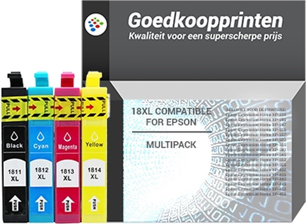 Epson 18XL inkt cartridge Multipack set 4 st.(18XL) - Huismerk