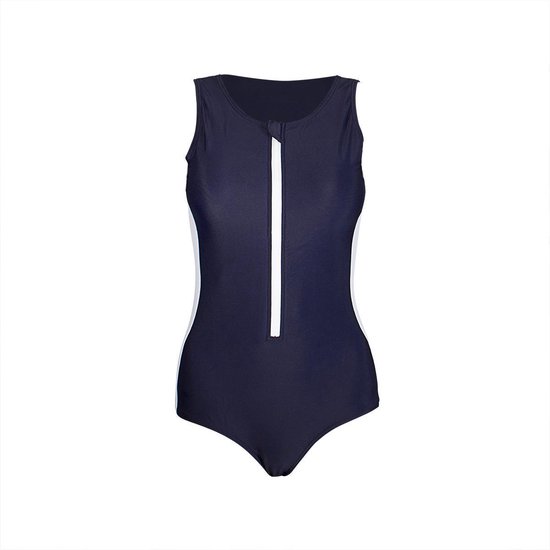Dames lycra swimsuit XXL blauw