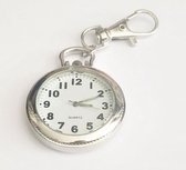 Zakhorloge Dames Heren - Horloge Zilverkleurig - Groot model - 4 cm