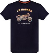 DEELUXE T-shirt met motorprint JENGO Night Blue