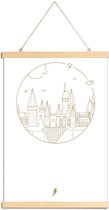 JUNIQE - Posterhanger Harry Potter - minimalistisch -40x60 /Geel & Wit