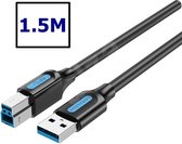Vention USB 3.0 A Male naar USB B Male kabel - 1.5 Meter