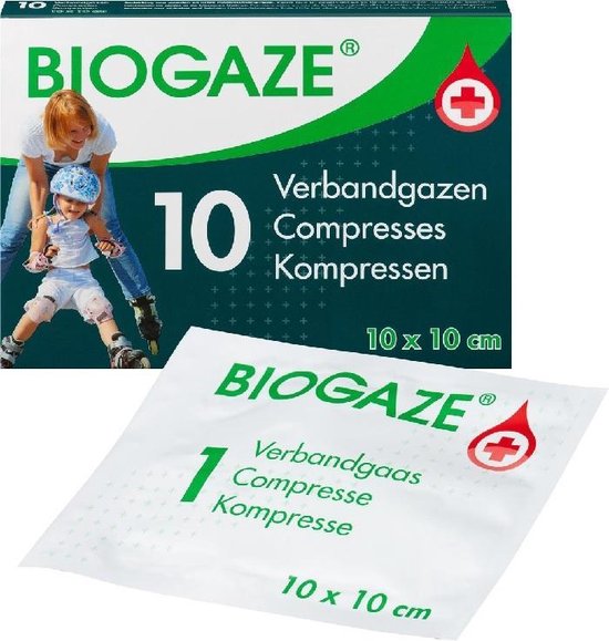 BIOGAZE Bandage Gaze 10 x 10 cm, 2 x 10 pcs. | bol