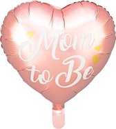 Partydeco - Folieballon - Mom to be (roze)