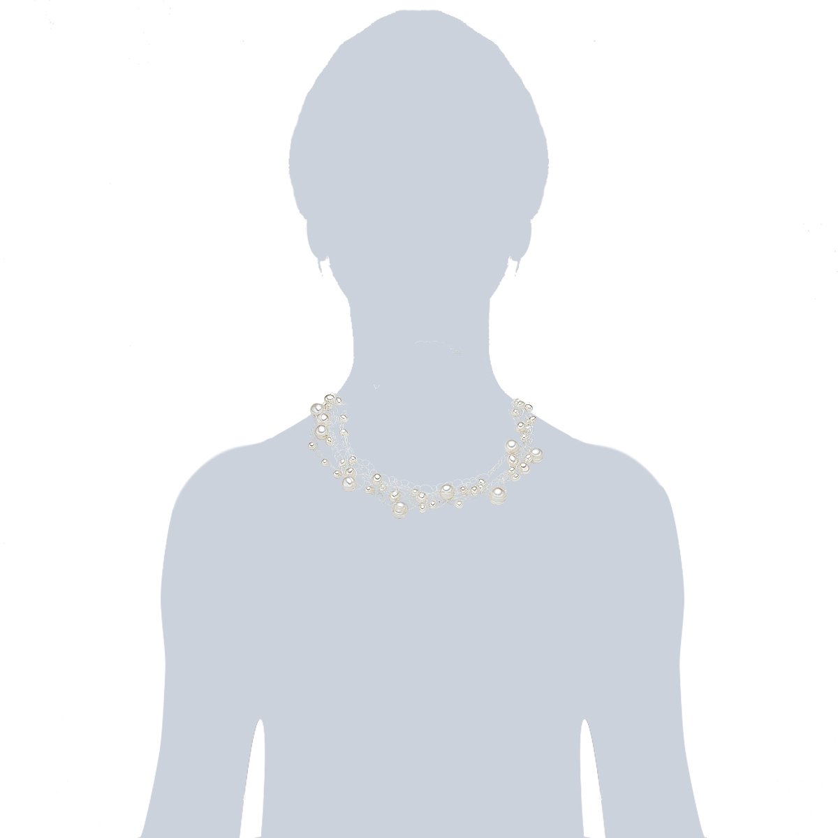 Valero Pearls Dames hoepel Oorbellen Sterling zilver 925 geelgoud