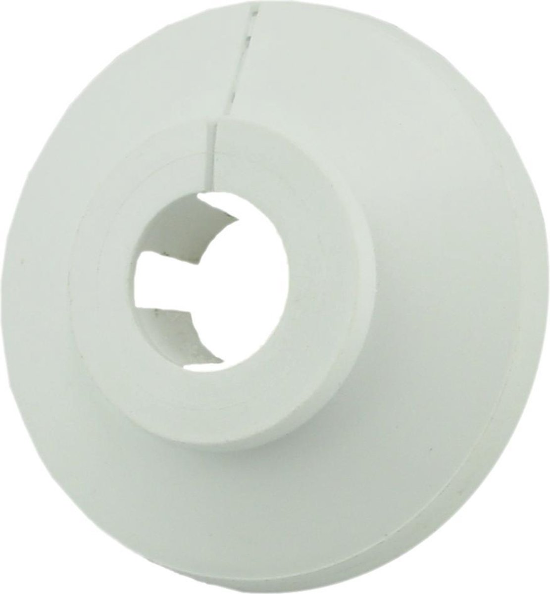 Sub klemrozet wit rond 12 mm