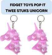 Roze Unicorn | Pop It Fidget | Met Hanger | Twee stuks | Fidget Toys | Voordelig |  Fidget Toys onder de 10 euro | Fidget Toys onder de 15 euro