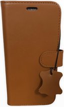 iNcentive Premium Leather Wallet Case Galaxy A8 2018 cognac