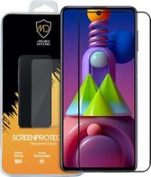 Samsung Galaxy M51 screenprotector - MobyDefend gehard glas screensaver - Zwarte randen - Screen Protector - Glasplaatje Geschikt Voor: Samsung Galaxy M51