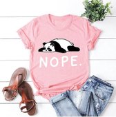 T-shirt panda roze - dames t-shirt
