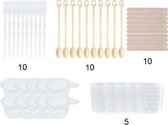 Wood & Plastic Resin Jewelry Tools Transparent Clear 15cm(5 7/8") x 12cm(4 6/8"), 1 Set