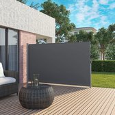 SONGMICS zijluifel, 180 x 350 cm (H x L), privacyscreen, zonwering, zijzonwering, voor balkon, terras, tuin, grijs GSA185G02