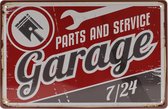 Wandbord – Garage - Automonteur - Vintage - Retro -  Wanddecoratie – Reclame bord – Restaurant – Kroeg - Bar – Cafe - Horeca – Metal Sign – 20x30cm