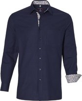 Fyren - Heren Overhemden Oxford Dark Navy - Blauw - Maat XL